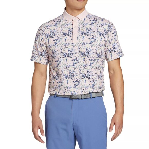 NWT Men's Walter Hagen Performance 11 Garden Party Printed Golf Polo Sz Large - Picture 1 of 9